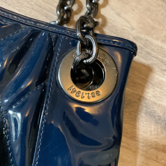 🆕 Coach | Cobalt Liquid Gloss Tote - Picture 8 of 14
